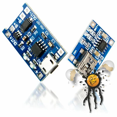 TP4056 DW01A FS8205 USB Akku Li Ion Laderegler Battery Charger Modul Arduino Set - Bild 1 von 3