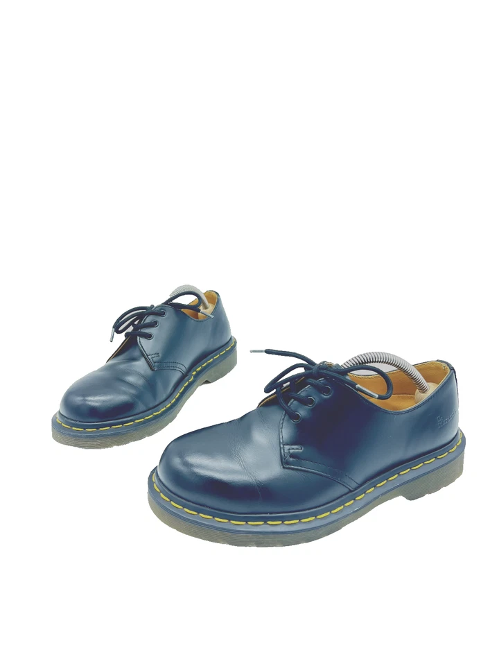 Dr.Martens 1461 Zapatos De Cuero Liso Negro Para Mujeres T.37 US.6 UK.4 - Imagen 1 de 4