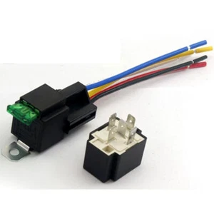 Paquete de 6 arneses de interruptor de relé de fusibles 12V 30A SPST 5 pines 14 AWG cables calientes #F15 - Imagen 1 de 4