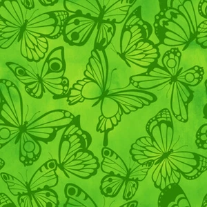Butterflies LIME, 112cm Wide Cotton Fabric 1144N - Imagen 1 de 1