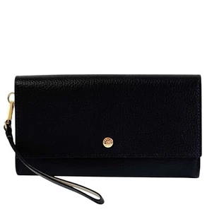 RADLEY Smithfield Way Black Leather Large Flapover Wristlet Purse - New RRP £109 - Picture 1 of 7