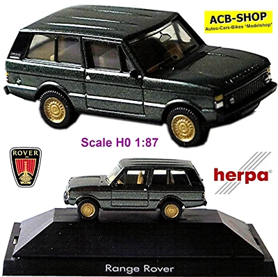 Land Rover Range Rover Classic 1970-96 Verde Racing Metallizzato 1:87 Herpa - Immagine 1 di 4