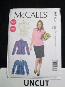 McCALL'S Easy UNCUT Pattern M6795 Misses Size 8-16 Loose Fitting Tops Blouses FF - Picture 1 of 8