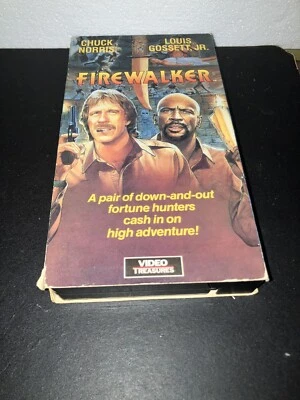 VHS Firewalker (1986) (1989) Chuck Norris, Louis Gossett, Jr. Tested - Image 1 of 4