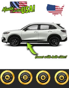 Side Door Rocker Strobe Racing Stripes Graphics  Fits 2023 & up Honda HRV #2 - Picture 1 of 2