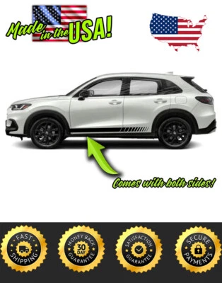 Balancín de puerta lateral estroboscópico rayas de carreras gráficos para Honda HRV #2 2023 en adelante Foto 1 de 2