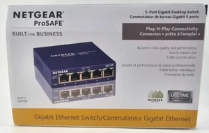 New Netgear Prosafe 5 Port Gigabit Desktop Switch Model GS105 - Picture 1 of 14