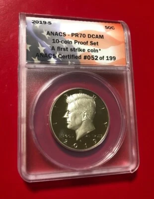 2019-S Kennedy Half Dollar ANACS PR70 DCAM  - Image 1 of 2