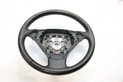 08-10 E60 E61 BMW 525I 528I 530I 550I STEERING WHEEL LEATHER BLACK Y7792 - Image 1 of 4
