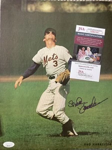 BUD HARRELSON SIGNED 11 X 14 PHOTO NEW YORK METS 1971 Arena Card JSA COA - Picture 1 of 4