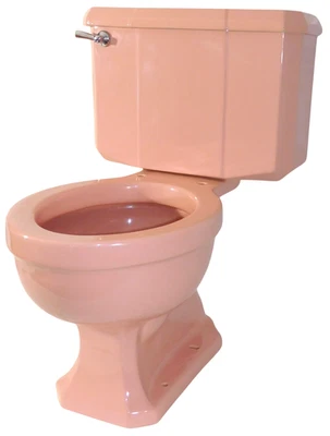 🧻 Inodoro Eljer 1952 vintage rubor coral (rosa) en excelente estado ~ envío $0 Foto 1 de 4