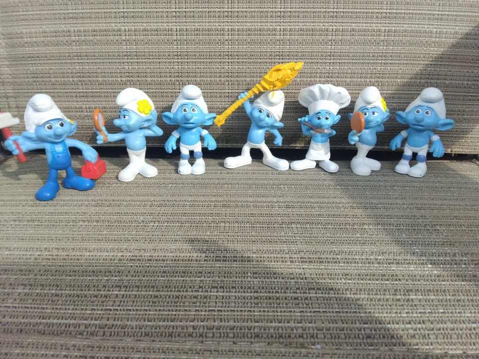 SET 7 McDonalds Pitufos Happy Meal 2013 Disney #1 #23 #K63 #C3 #28 #24 #K63 Foto 1 de 4