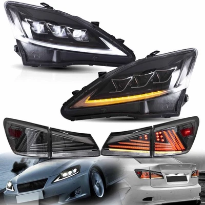 VLAND VOLL LED Scheinwerfer+Heckleuchte Für 2006-2013 Lexus IS250/350 Animation - Bild 1 von 4