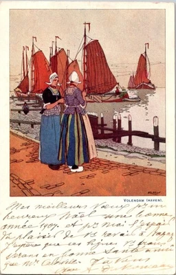 Goldpath: Postal de los Países Bajos 1907 a Francia CV879_P12 Foto 1 de 2