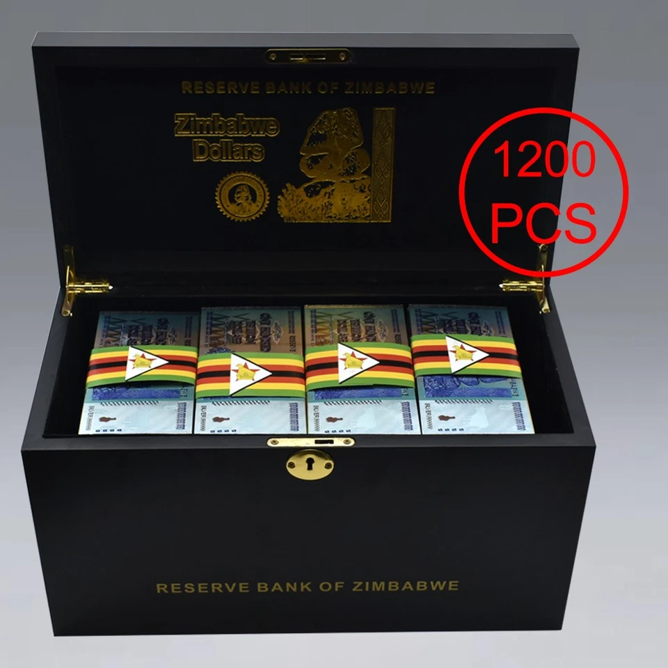 1200pc/box Zimbabwe Silver Banknote 100 Trillion Dollar Collectible Note Gifts - Image 1 of 4