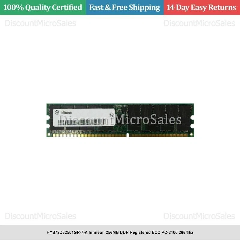 HYS72D32501GR-7-A Infineon 256MB DDR Registered ECC PC-2100 266Mhz - Image 1 of 1
