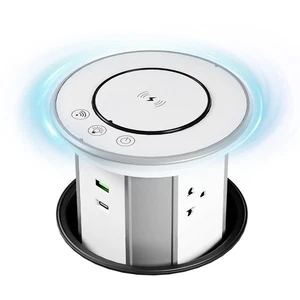 Pop Up Outlet for Countertop with 15W Wireless Charger & Remote Control-3 AC ... - Picture 1 of 9