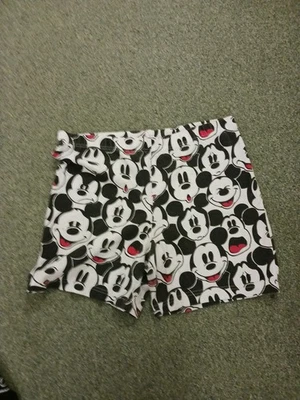 Шорты байкерские Disney Mickey Mouse Face черные белые размер средний  - Изображение 1 из 4