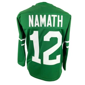 Joe Namath Jersey Long Sleeve Green New York | Unisex Adult Sizes S-5XL Stitch - Picture 1 of 9