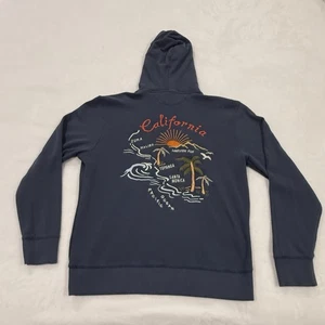 Faherty California bestickter Hoodie Herren Größe Large blau - Bild 1 von 11