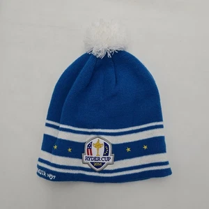 2014 Ryder Cup Winter Beanie mit Bommel | Blau & Weiß | Glenmuir 1891 - Bild 1 von 8