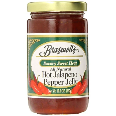 Braswell's Hot Jalapeno перец желе пикантный сладкий тепла, натуральный 10,5 унций - Изображение 1 из 4