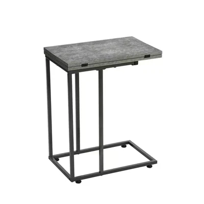 Jamestown Folding C Table, Square, Slate Concrete - Image 1 of 4