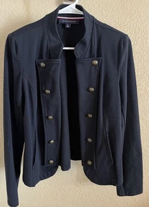 TOMMY HILFIGER Military Band Navy Sky Captain Blazer Women’s size Small - Picture 1 of 6