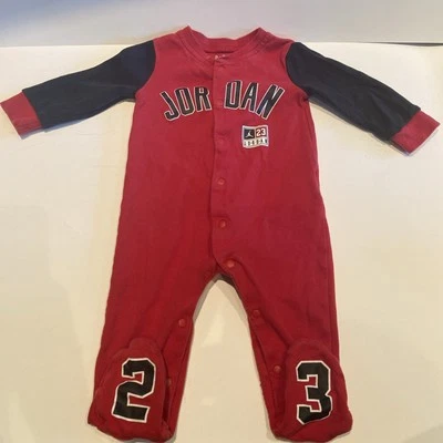 Jordan 23 Baby Footed One Piece Size 6-9M - Snap Closure - Image 1 of 4