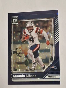 ANTONIO GIBSON 2024 DONRUSS ÓPTICA PÚRPURA ESTRELLA PRIZM PATRIOTS 01/15 SSP - Imagen 1 de 5