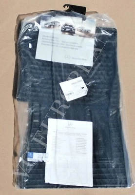 JUEGO ALFOMBRILLAS GOMA NEGRAS MERCEDES-BENZ V222 CLASE S SEDÁN GENUINAS PARA TODAS LAS ESTACIONES Foto 1 de 4