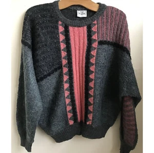 Gina Minetti Vintage short batwing jumper Medium Wool blend Brettles 1980s - Picture 1 of 7