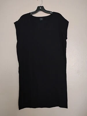 Theory Dress 6 Georgette Silk Pockets Boxy Capsule Minimalist Quiet Luxury LBD - Image 1 of 4