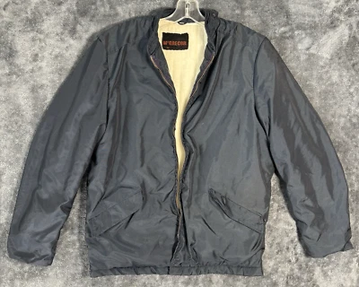Chaqueta McGregor EE. UU. Años 60-70 Talla 40 Azul Marino Forrada de Vellón Ropa de Trabajo Abrigo De Colección Foto 1 de 4