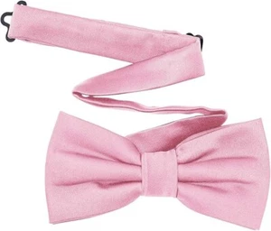 Men's Pre-Tied Satin Formal Tuxedo Bowtie Adjustable Length Satin Bow Tie - Picture 1 of 2