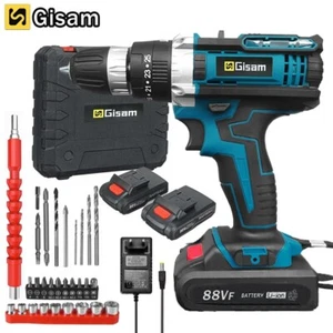 TRAPANO AVVITATORE LED 2 BATTERIA LITIO 88V ACCESSORI PERCUSSIONE VALIGETTA - Imagen 1 de 8