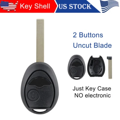 Para 2002 2003 2004 2005 BMW Mini Cooper S R50 R53 Mando a distancia Llave Carcasa Llavero 2B Foto 1 de 4