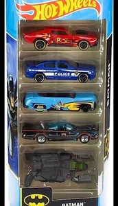 Hot Wheels BATMAN 5-Pack Set of 5 Batman-Themed Toy 2022 Cars in 1:64 - Picture 1 of 8