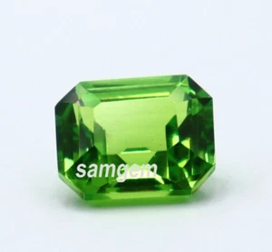 Natural Peridot Gemstone Green Color Emerald Shape Certified Halloween Offer - Picture 1 of 5