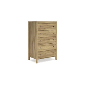 Signature Design by Ashley Bermacy 5 Drawer Tall Dresser, Light Brown - Picture 1 of 8