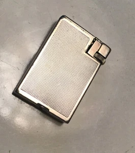 Antique Alfred Dunhill Savory Petrol Lighter Engine Turned Silver Barley Pattern - Picture 1 of 10