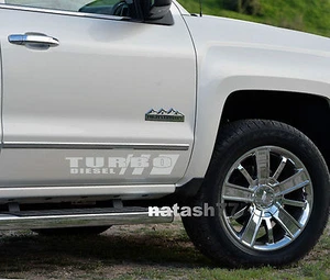 Camión turbo diésel Chevrolet Chevy 4x4 calcomanía de vinilo pegatina emblema logotipo plateado - Imagen 1 de 2