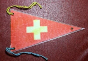 Suisse drapeau fanion de vélo Automobilia Caravane en couleur en tissu plastifié - Imagen 1 de 1