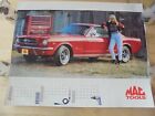 1993 Mac Tools 1er calendrier QTR Ford Mustang 65 Fastback 2+2 affiche 24"x19"