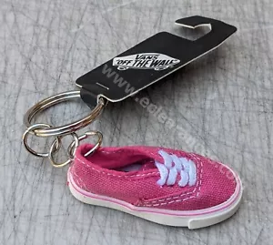 Genuine Vans Off The Wall Keyring Key Ring PINK School Bag Charm Clip Shoe - Picture 1 of 4