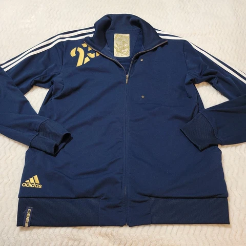 Adidas Track Jacket Mens Large LA Galaxy David Beckham Full Zip Training Top MLS Cover