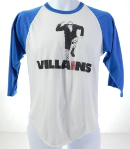Camiseta Raglán THE VILLAINS De Colección Años 80 Banda de Ska COMMODORE BALLROOM Mediana Sg Stch - Imagen 1 de 8
