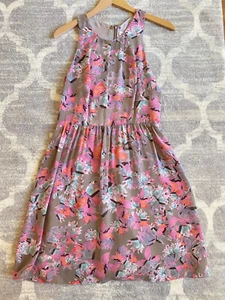 Rebecca Taylor Silk Mai Tai Time Dress Womens Sz 4 Mini A-Line Lined Sleeveless - Picture 1 of 16