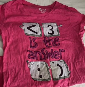 GIRLS OLD NAVY PINK GRAPHIC T-SHIRT-SIZE XLARGE-14 - Picture 1 of 1