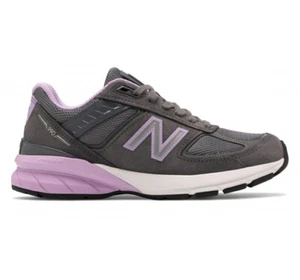 New Balance 990 V5 Made in The USA W990DV5 Gray / Purple Women's Sneakers SZ 9B - Picture 1 of 5